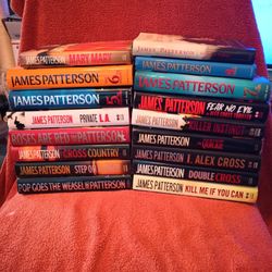 17 Hardcover Books by James Patterson in excellent condition 