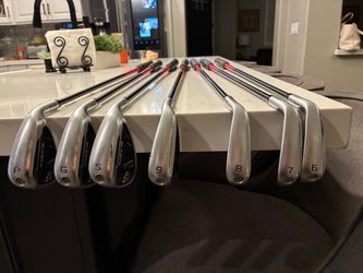 (Bryson DeChambeau) One length cobra irons with jumbo grips. Great condition