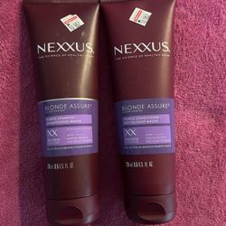 Nexxus Blonde Assure Purple Shampoo / Conditioner New New 