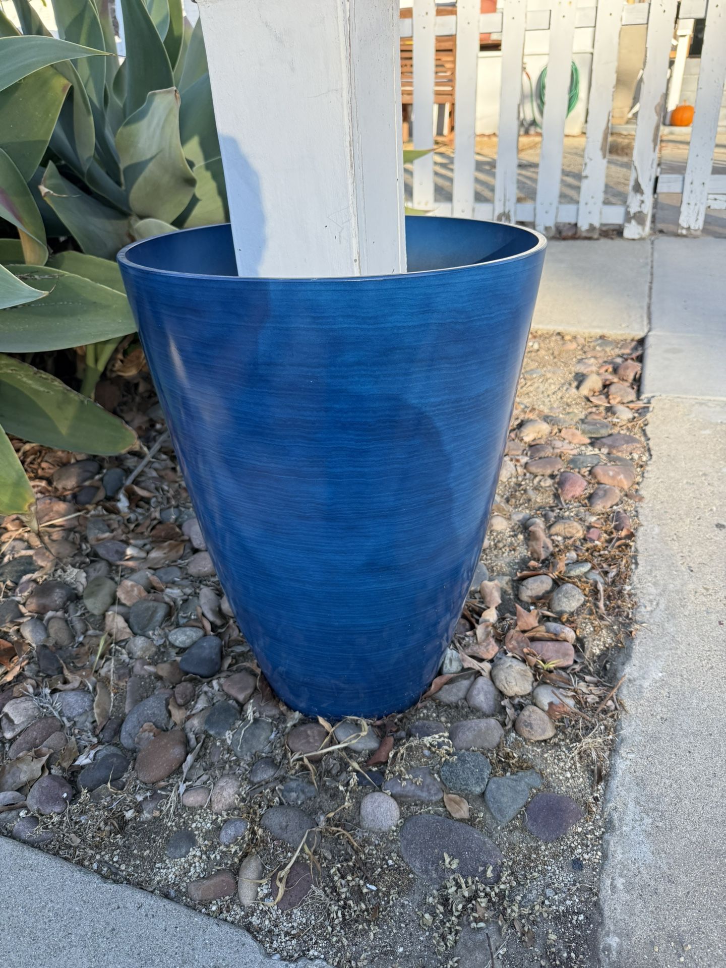 Large Blue Planter Pot