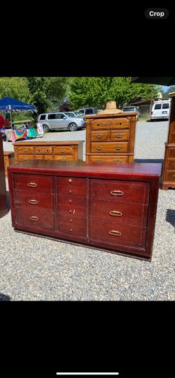 Vintage red dresser