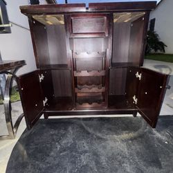 Real All Wood Bar W/ Cutting Board 