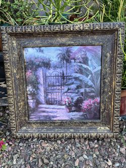 Tropical Garden Gate Painting