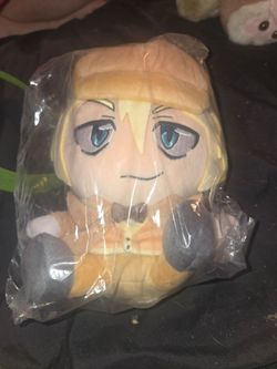 limited-edition Giorgio Plushie from the indie animated series The Art of Murder by Choc Chip Animation Studios, still sealed in its original plastic
