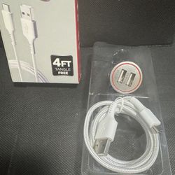 CT TEK 2 in 1 Type-C Cable & Car Charger.