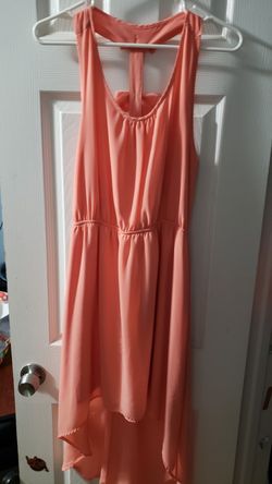 Coral high low dress size M/L