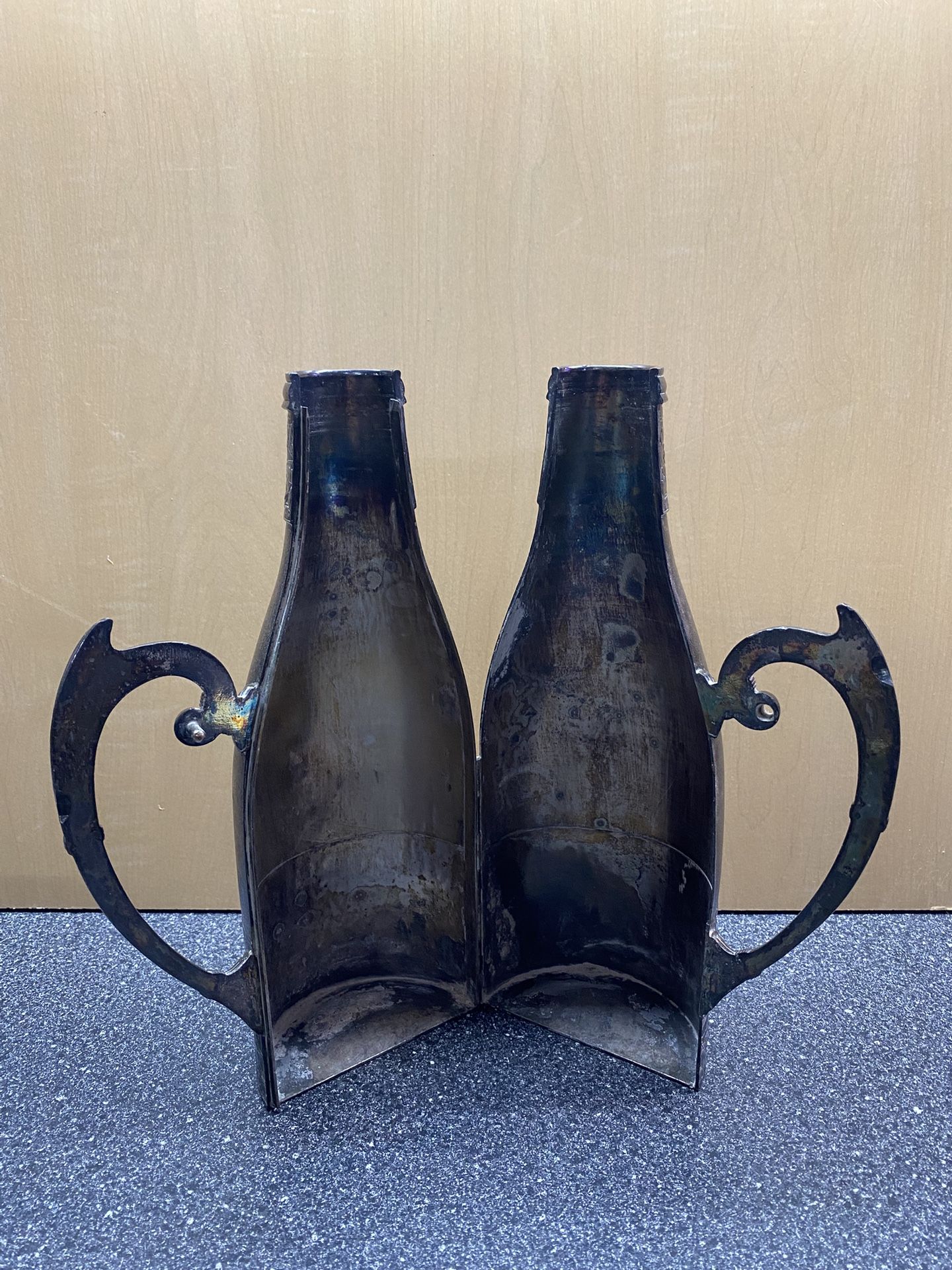 Antique Silver Plated Wine Bottle Holder