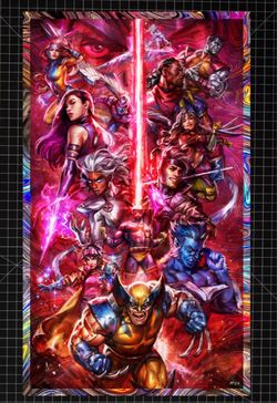 X-Men Marvel Characters Holographic Art Print