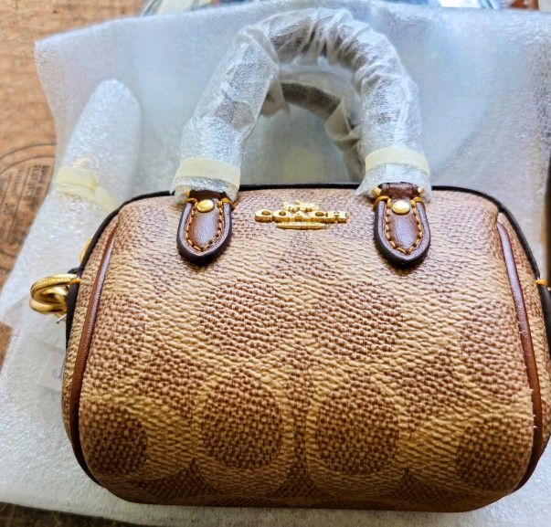 NWT Coach Mini Rowan Charm Bag
