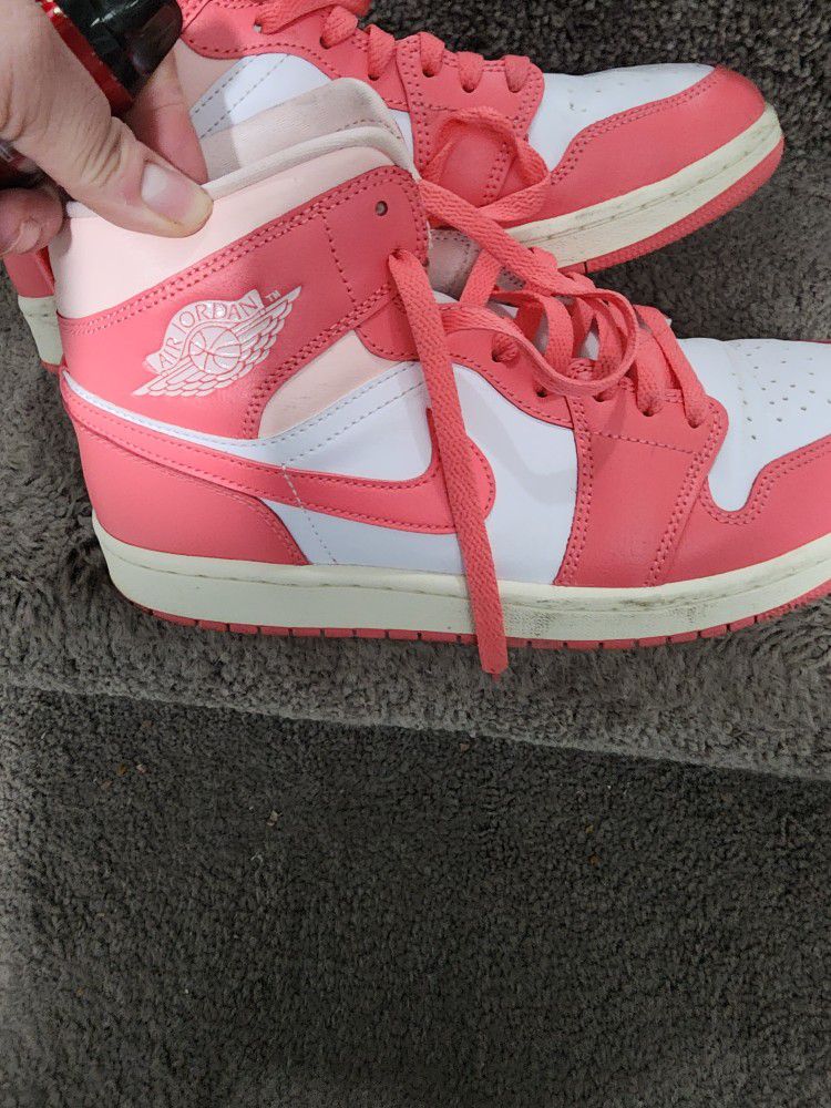 Pink Air Jordan High Tops