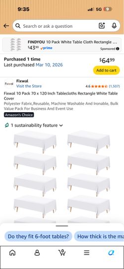 Tablecloths white
