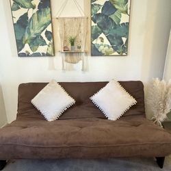Nirvana Futons Plush, Comfortable 8-Inch Full Futon Mattress, Microfiber Fudge