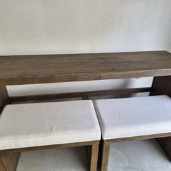 Console Table With Stools.(living Spaces)