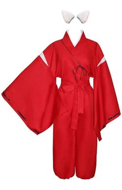 INUYASHA Red Samurai Cosplay Costume
