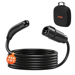 EV Charger Extension Cable for Tesla, 48Amp 21 ft Max 240V 11.52 kW with NACS Plug