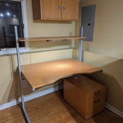 FREE - IKEA Computer Desk, Drawer, Cabinet Set