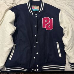RARE* Pink Dolphin Waves Varsity Jacket