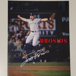 SCOTT BROSIUS Signed 8x10 Photo New York Yankees World Series Autograph