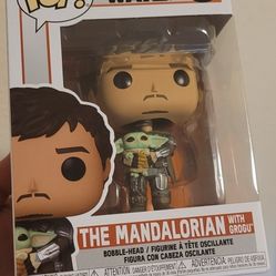 Mandalorian With Grogu No Helmet Funko Pop