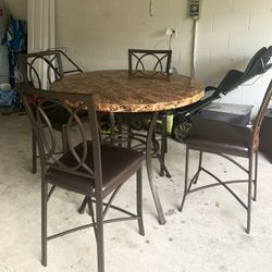 High Kitchen Table 4 Chairs Included!!