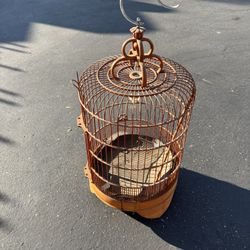 Vintage Wood Bird Cage