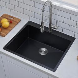 Black Drop In Bar Sink, 18 x 18 Inch Topmount RV 16 Gauge Gunmetal Black Stainless Steel 18B $60