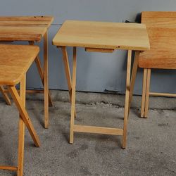 4 Piece Folding Tray tables 