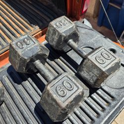 60lb hex dumbbells