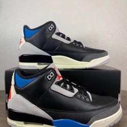 Nike Air Jordan 3 Retro OG Shoes Black Chile Red Gray IB8967-004 Men Size 9 NEW