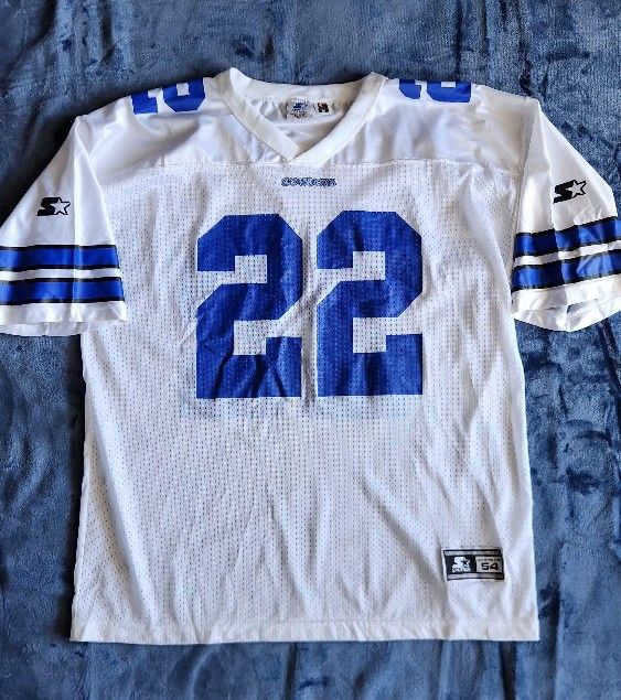 Vintage Starter Emmitt Smith Dallas Cowboys Jersey Quarterback Club Men XXL