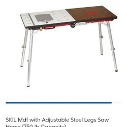 SKIL Mdf with Adjustable Steel Legs Saw Horse (750-lb Capacity)