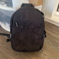 Black Amazon Basics Camera Backpack Bag