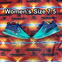 Nike Air Max 720 Shoes AR9293-400 Women Size 7.5 Sea Forest Deep Royal Blue