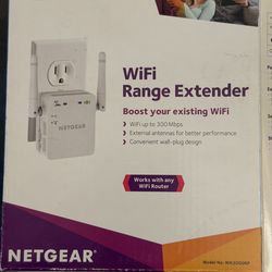 Netgear WN3000RP N300 WiFi Range , New, open box