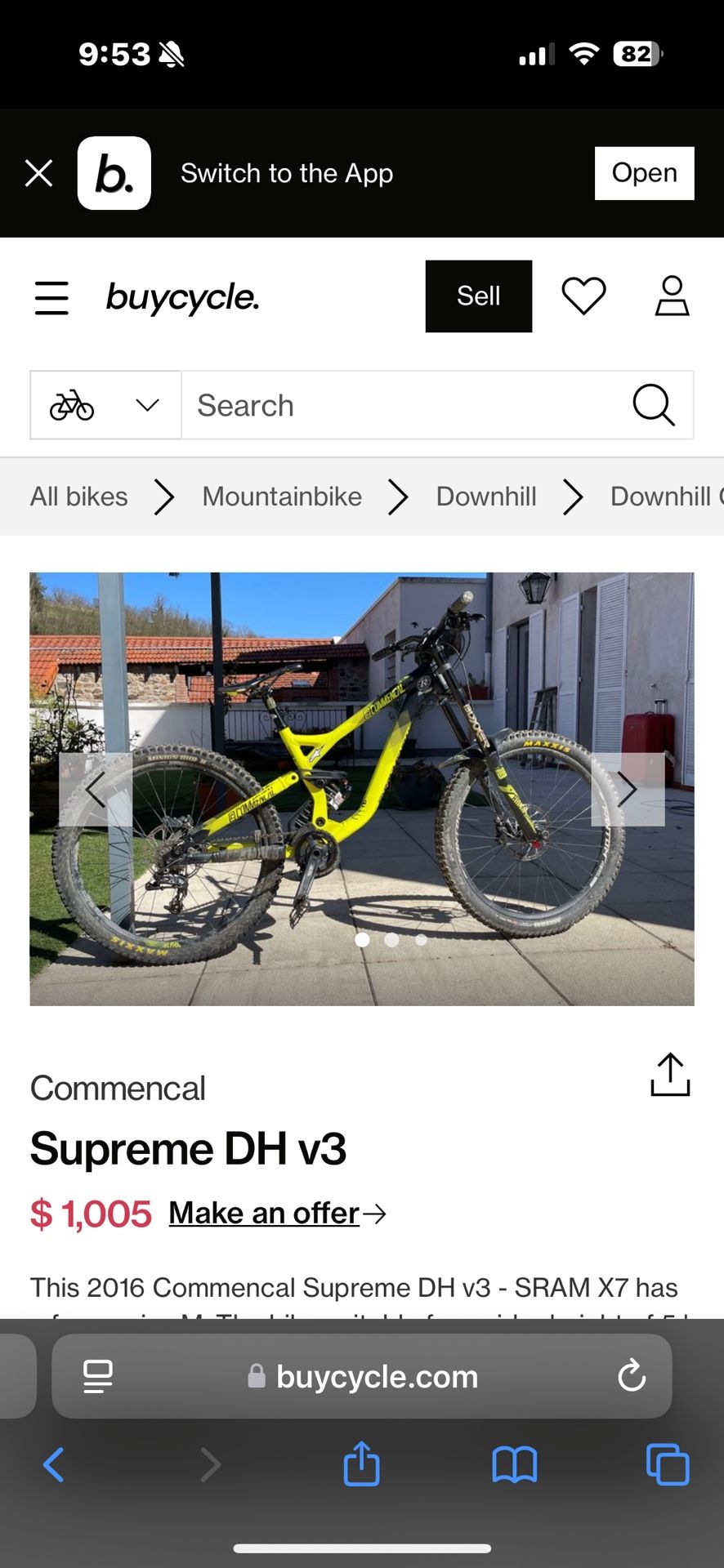 Commencal Downhill Bikes $800 Each