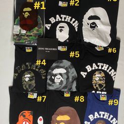 Brand New Bathing Ape Tees Small-XXL @HYPETREASURES 