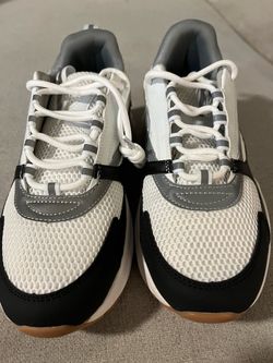 White Gray Black Chunky Sneakers