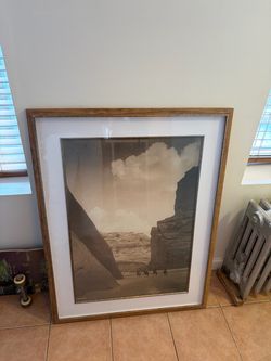 Framed and Matted Western Picture - 32” W x 42” H