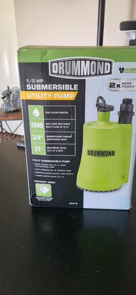 1/3 HP SUBMERSIBLE UTILITY PUMP