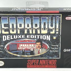 NEW, SEALED - SNES Super Nintendo SNES Jeopardy Deluxe Edition Video Game