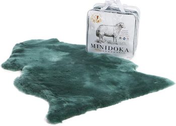 Desert Breeze Distributing Minidoka Sheepskin Medical Underlay, Large Size, Green High Temp, Natural Shape, 41 inches, Super Plush and Silky Soft Meri