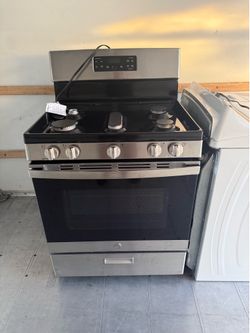 GE stainless stove 30” 5 burner