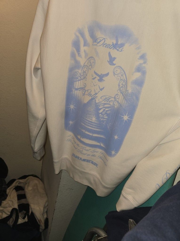 Hasta Muerte Death Is Only The Beginning White Hoodie