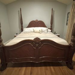 Cal King frame and matress $50 OBO - $50 (portola valley)