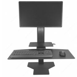 Sit2Stand Workstations, Effortlessly transition from sitting to standing in seconds, Finish Black, Number of monitors 1