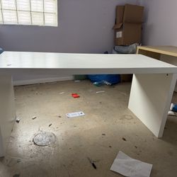 White IKEA desk