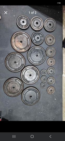 Standard 1inch champion plates with curl bar and straight bar