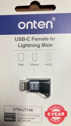 Onten USB-C Female to Lightning Male Adapter