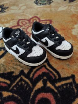 Nike Dunk Low Toddler Sneakers Black White