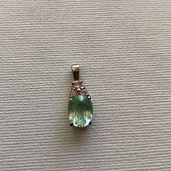 Silver Pink & Mint Pendant